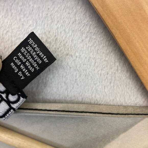 Clara Sun Woo Asymmetrical Ruffle Tunic Top Womens Small Stretch Abstract Shirt - Picture 11 of 12